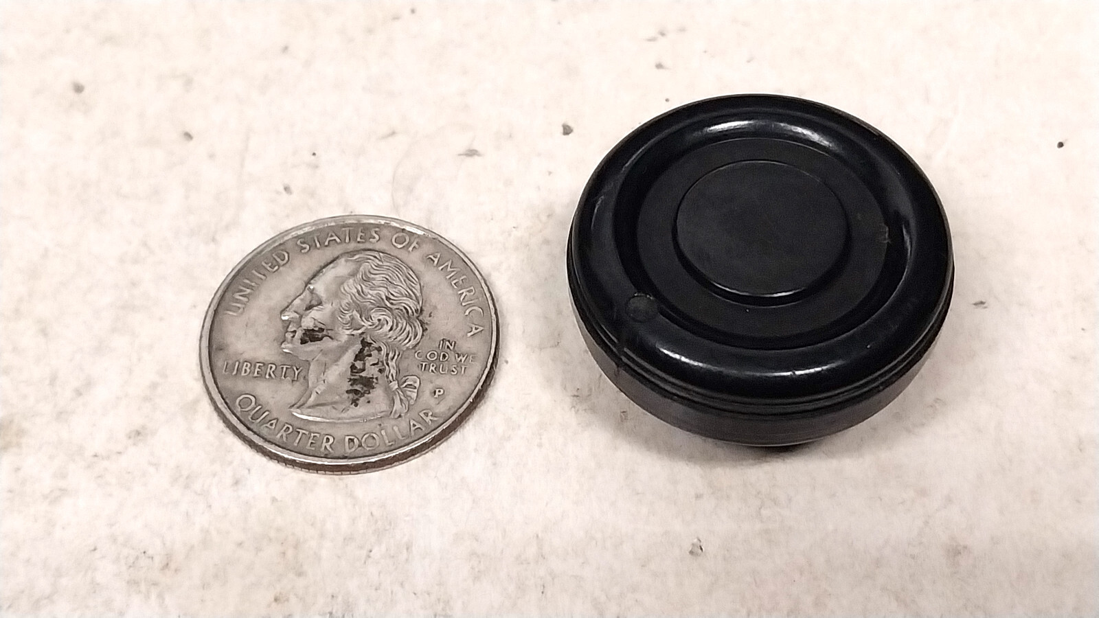 Nice Black Round Wheel Knob / Old Vintage Ham Radio Tube Transmitter Receiver