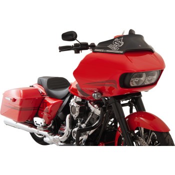 Klock Werks KWW-01-0403 Sport Flare Windshield - 6in. - Solid Black Black