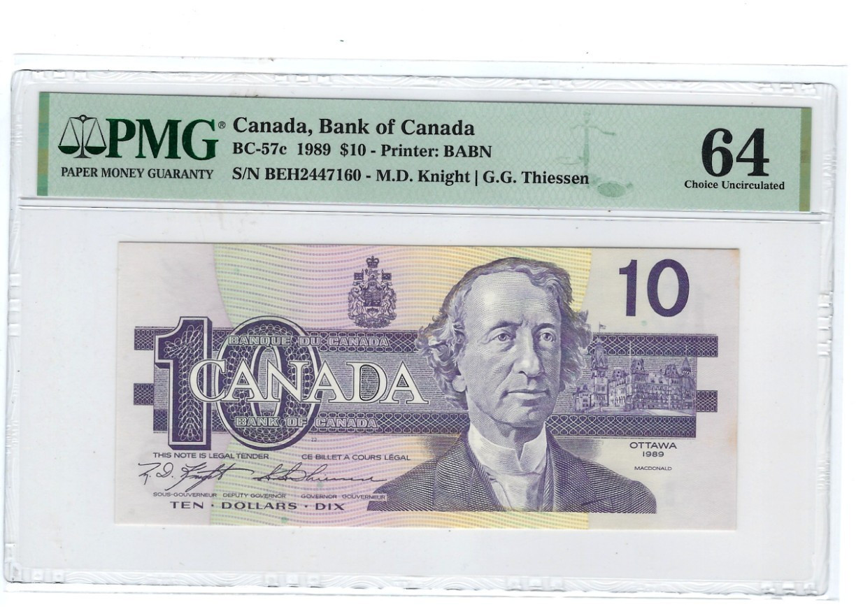 1989 Canadian BC-57c PMG 64 EPQ BANKNOTE