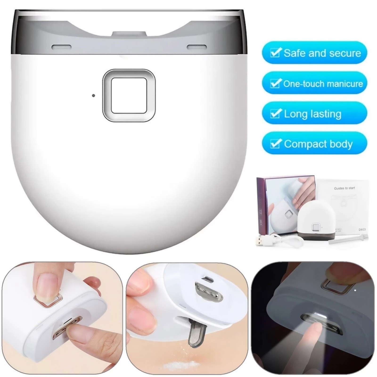 For Safety Electric Nail Clipper Automatic Thick Nails Trimmer Durable Build