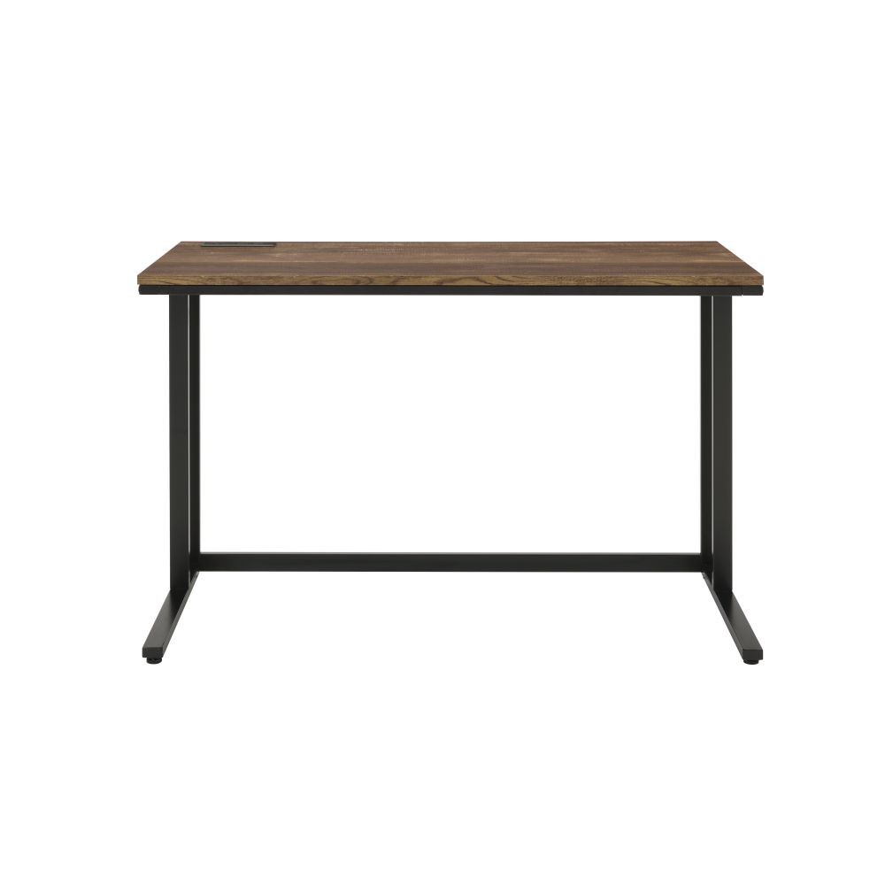 Sleek Rectangular Desk - Integrated USB Charging Port - Contemporary Office