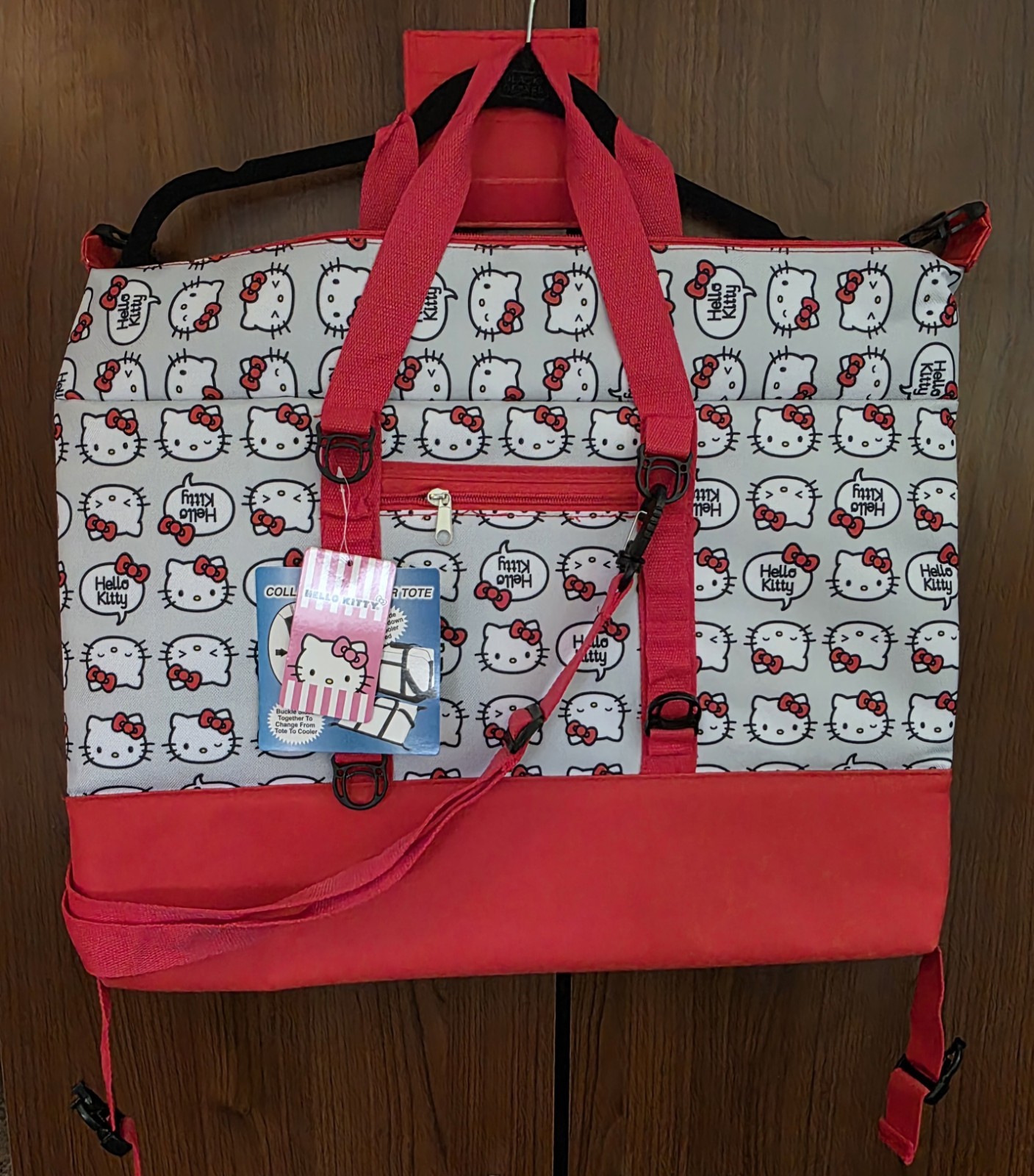 2025 Brand New Collapsible Cooler Tote Hello Kitty 20x16 By Sanrio With Buckles
