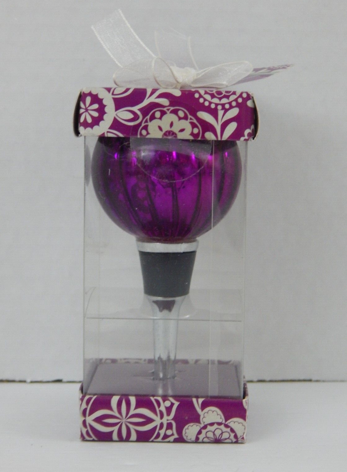 DEI ~ Purple Christmas Ornament Bottle Stopper