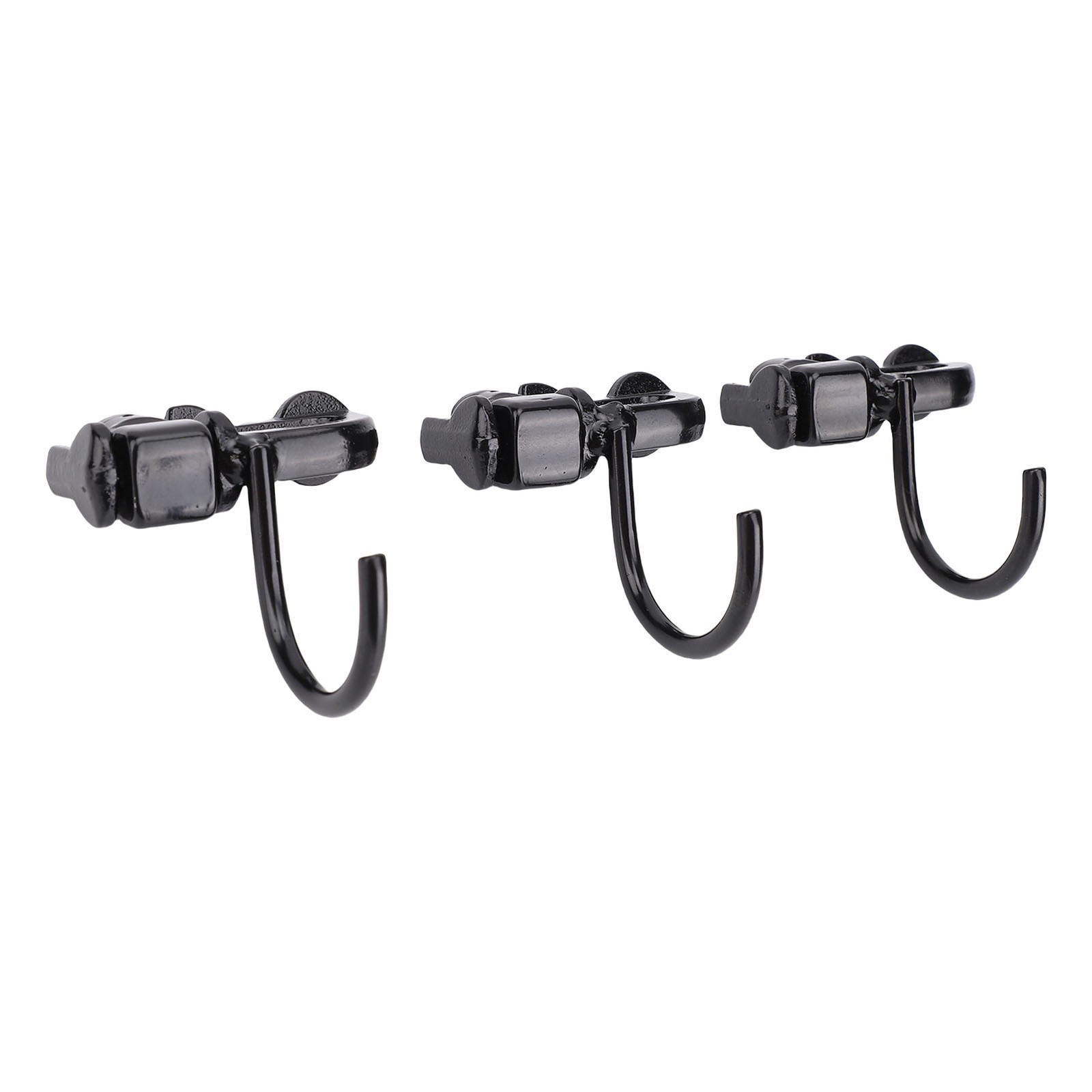 6PCS L Track Hook Double Stud Tie Down Fitting For Truck Bed Black JLSG