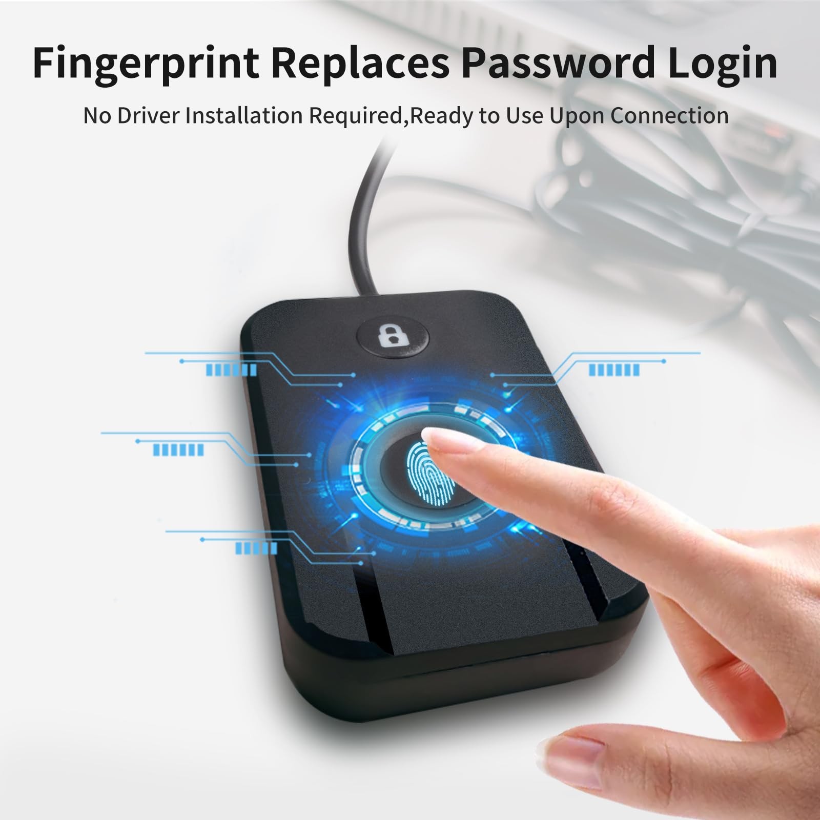 JIAN BOLAND USB Fingerprint Reader for Windows10/11, Windows Hello...