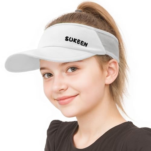 Kids Sun Visor Hats for Girls Boys,Lightweight Sports Hat One Size Beige