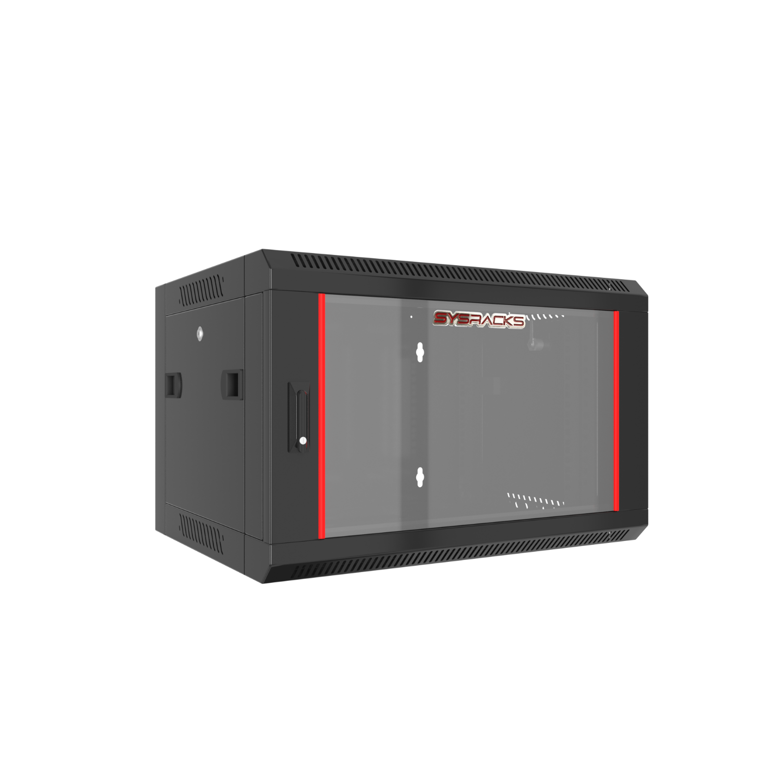 6U Wall Mount Server Cabinet Locking Networking Enclosure Data Rack Glass Door