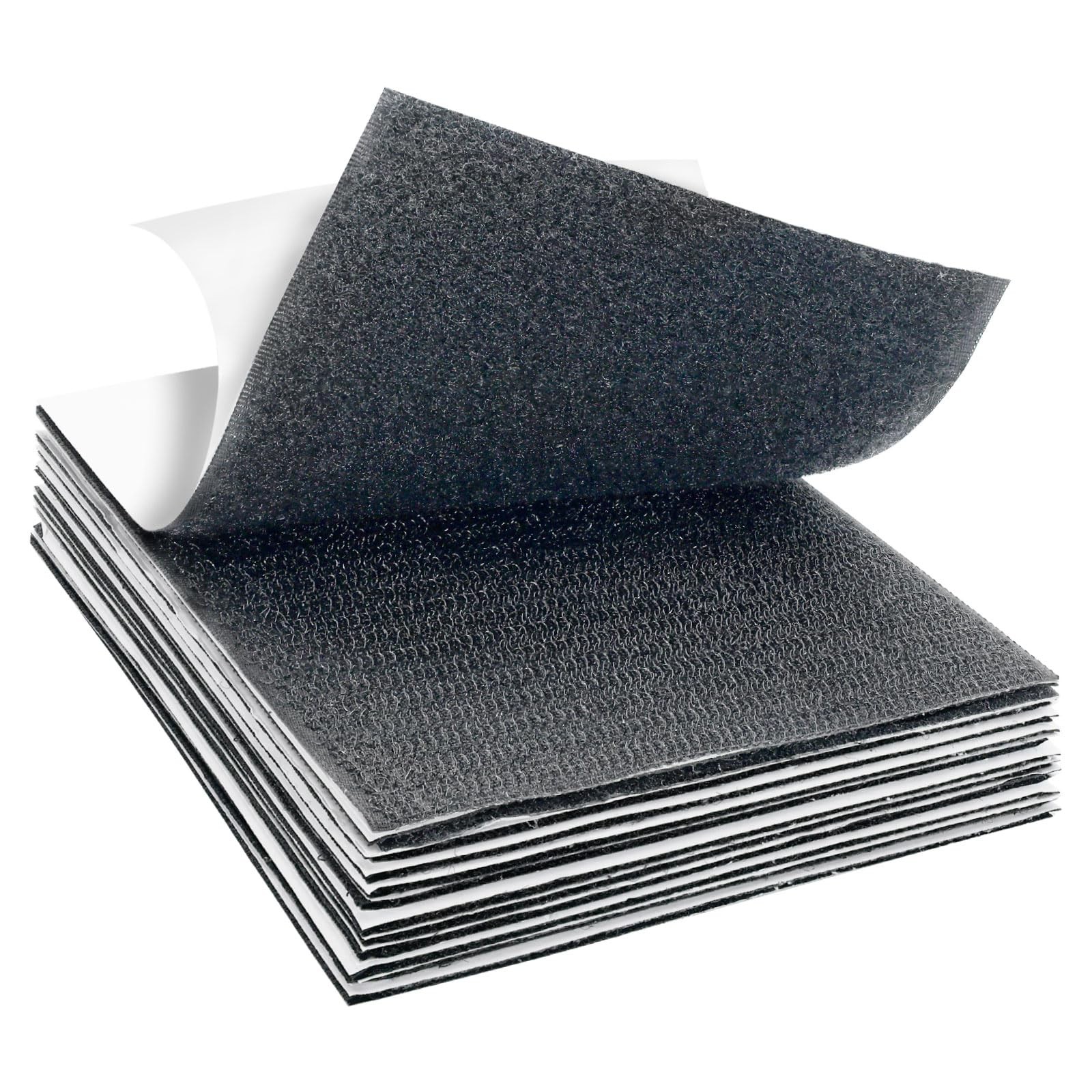 12 Pairs Hook and Loop Tape 4x6 Inch Double Sided Fastener for Patching Sewing