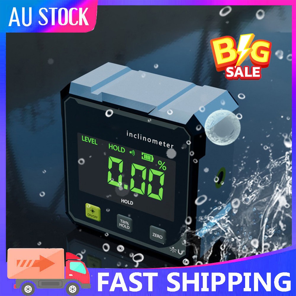 Digital Angle Finder with Electronic Laser, 4-Side Magnetic Angle Gauge, Cube US