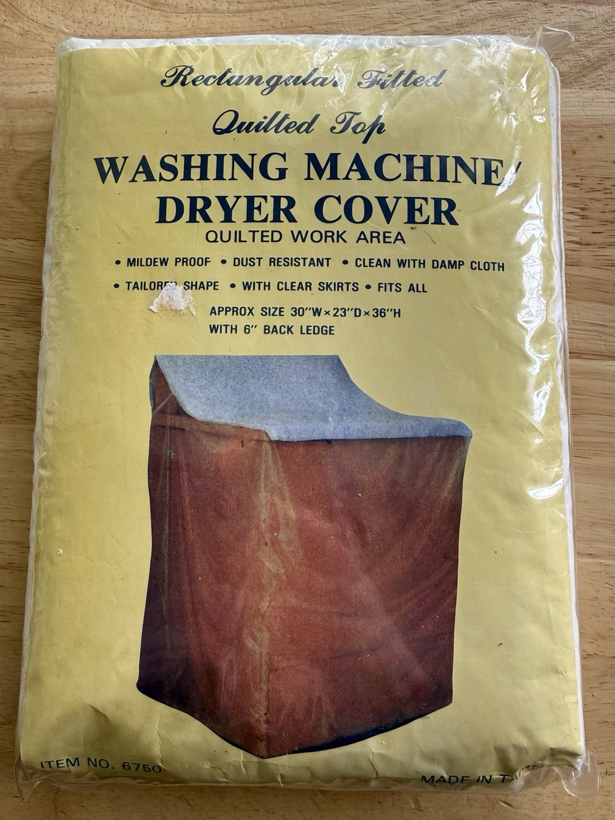 Rectangular Fitted Quilted Top Washer Or Dryer Cover Vintage NOS