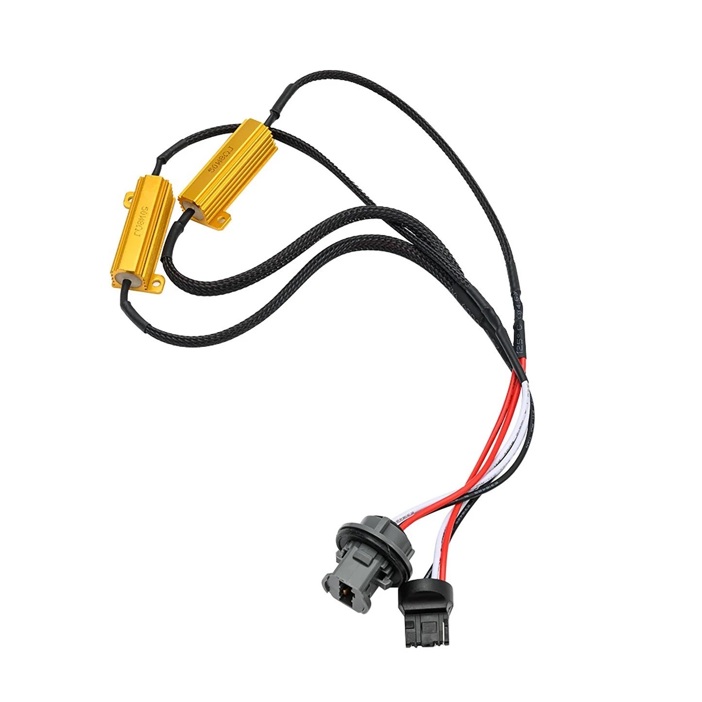 Wire LED Resistor Canceler Error Decoder 7443 Harness Brake Stop Tail Parking