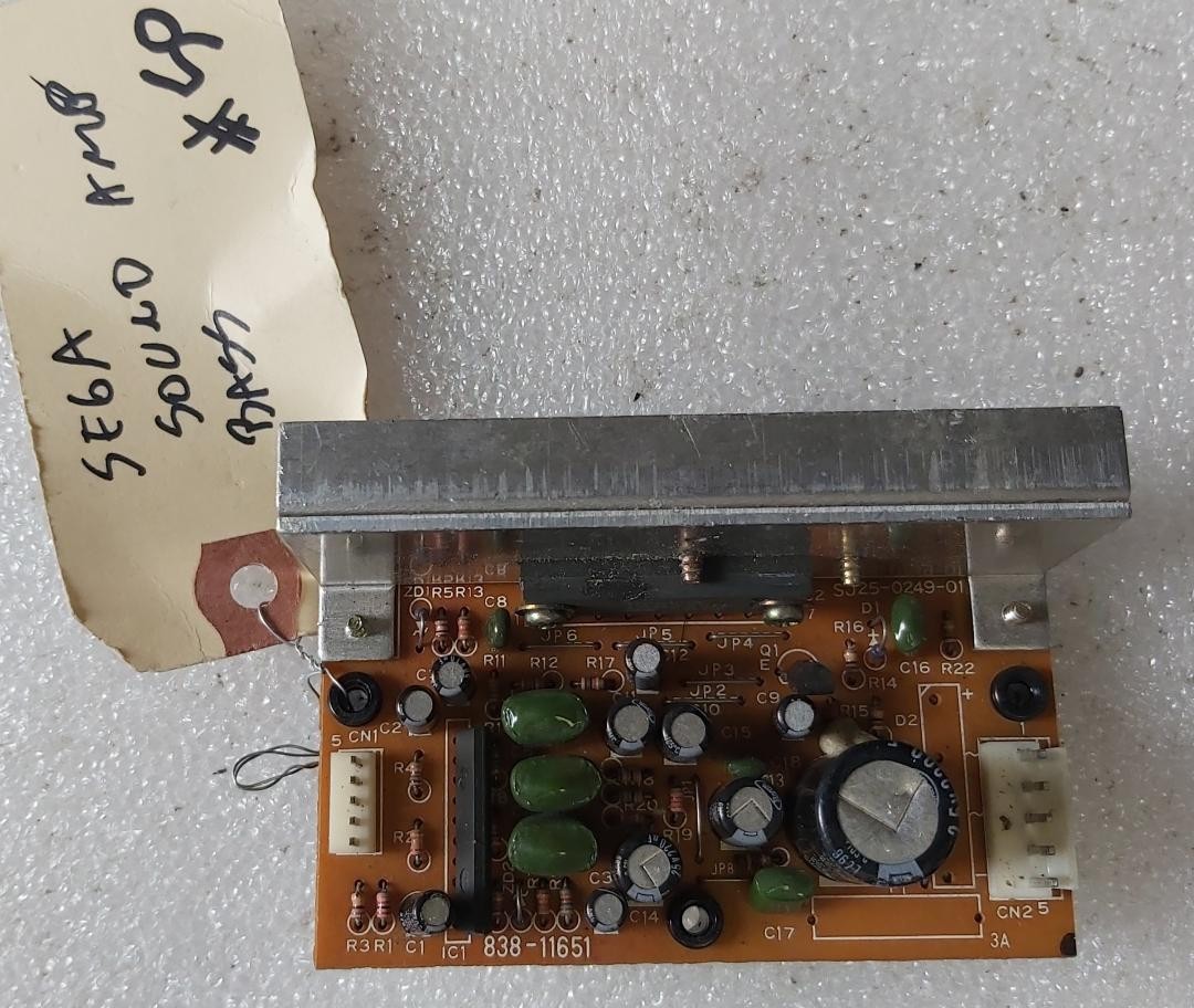 SEGA Arcade Game BASS SOUND AMP Board #838-11651 (50)