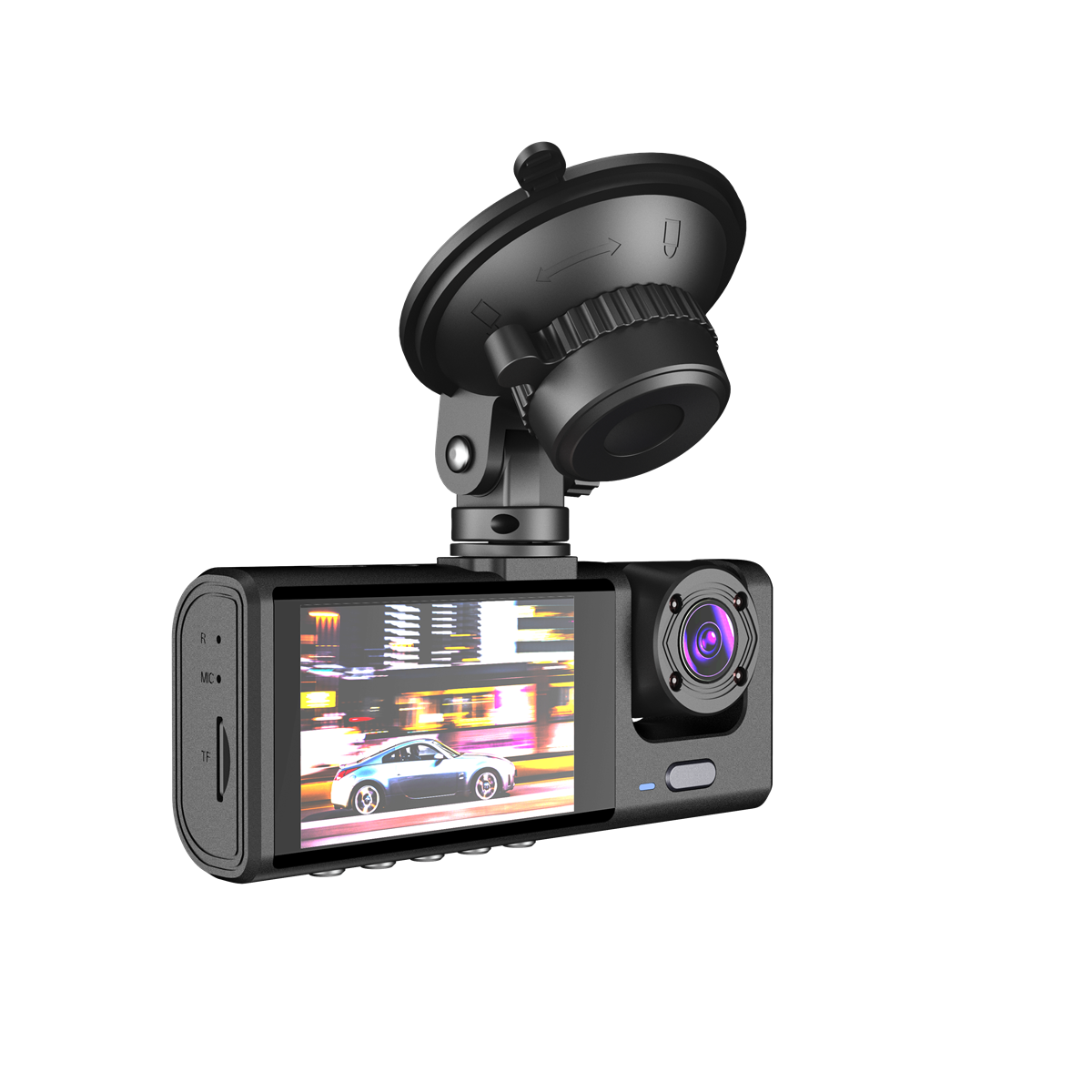 Car Dash Cam 3 Lens 2in Video Recorder Loop DVR Recording Night Vision G-sensor