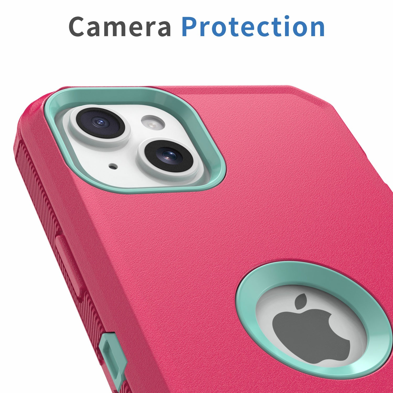 For iPhone 13 Rugged Shockproof Case Hard Soft Protective Cover / Tempered Glass