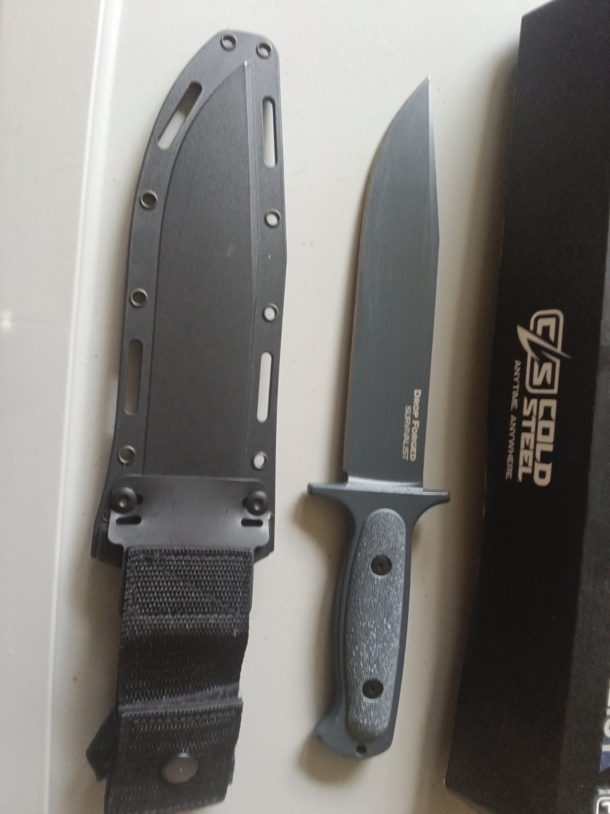 COLD STEEL Drop Forged Survivalist FIXED 52100 High Carbon STEEL 5" Long 36MH