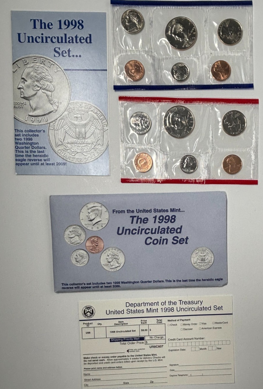 1998 Uncirculated Coin Set P & D  Nice U.S.  Mint