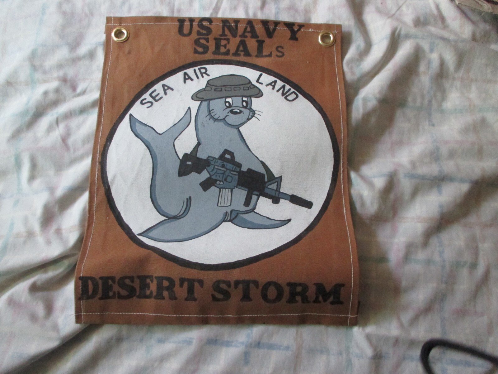 DESERT STORM US NAVY SEAL  BARRACK BAR WALL  BANNER  FLAG