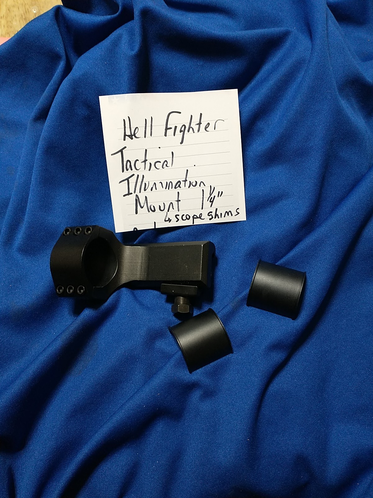 HELLFIGHTER TACTICAL ILLUMINATION MOUNT & SHIMS 1 1/4" RING FLASHLIGHT MOUNT
