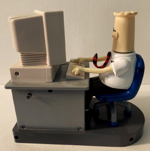 1998 Dilbert M & M Electronic Candy Dispenser Computer Office Desk Collectible