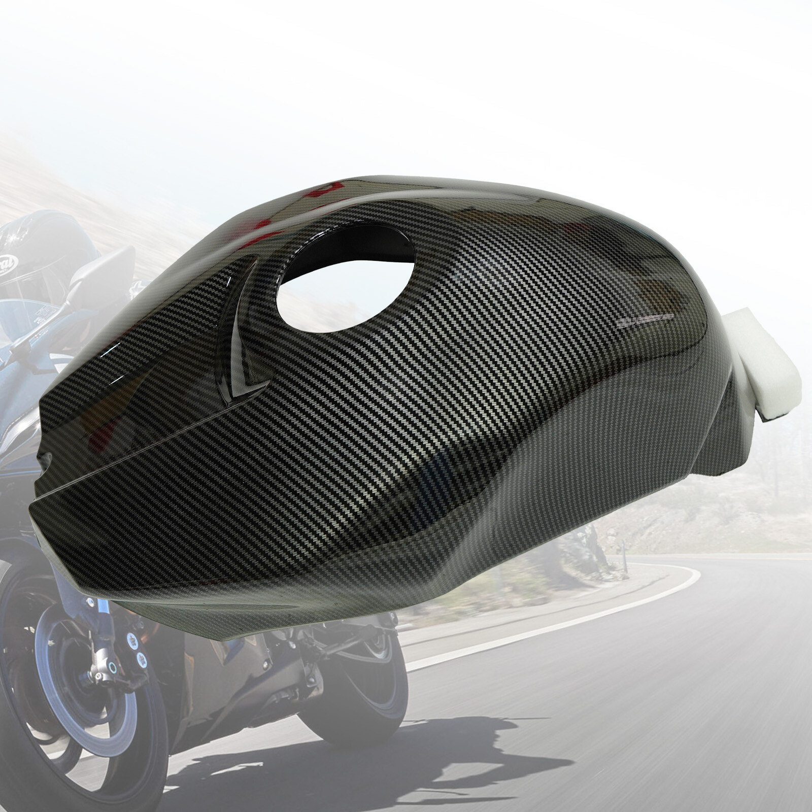 Black Carbon Fiber ABS Fuel Gas Tank Cover Fairing For Yamaha YZF R1 2009-2014