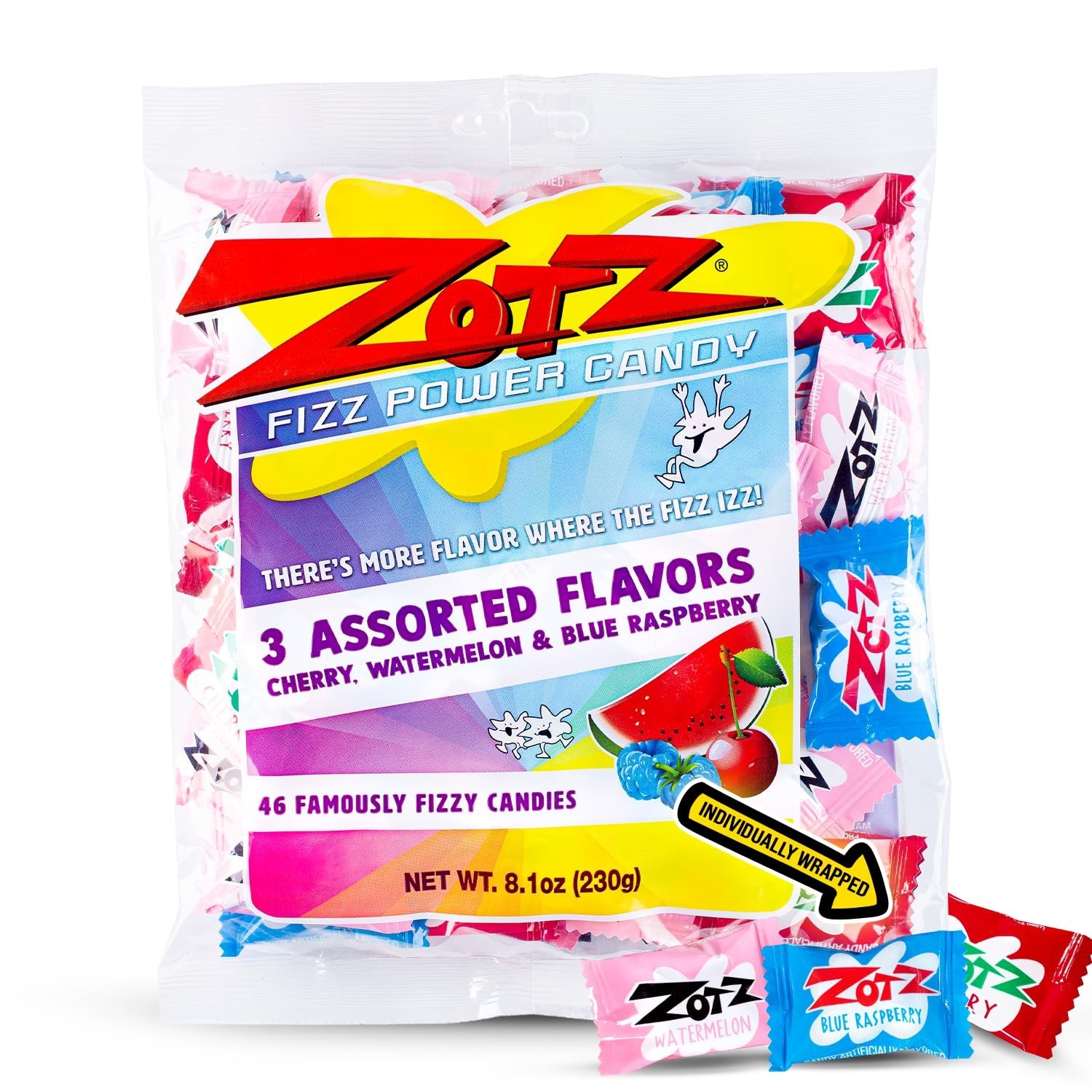 Fizzy Sour Candy Bulk - Retro Italian Hard Candy Individually Wrapped - Class...