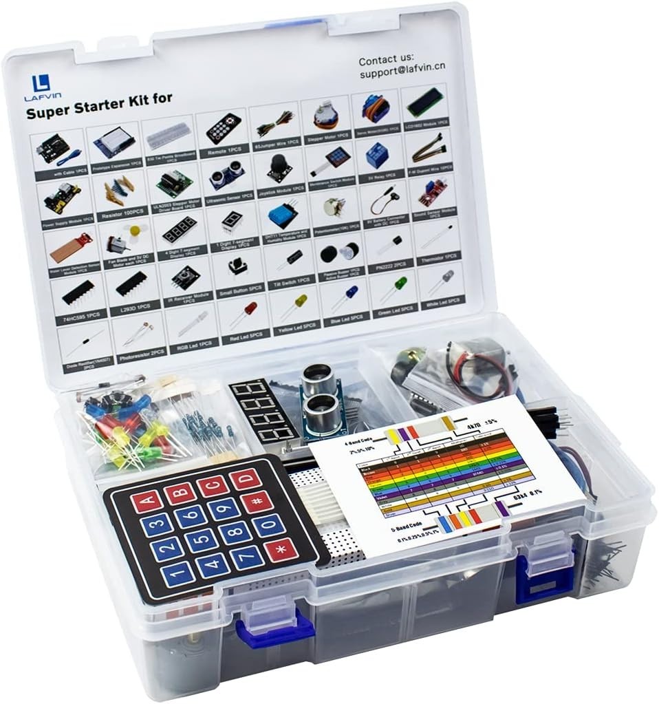 Electronics Starter Kit with Tutorial for Arduino-Compatible Devices and Sensors