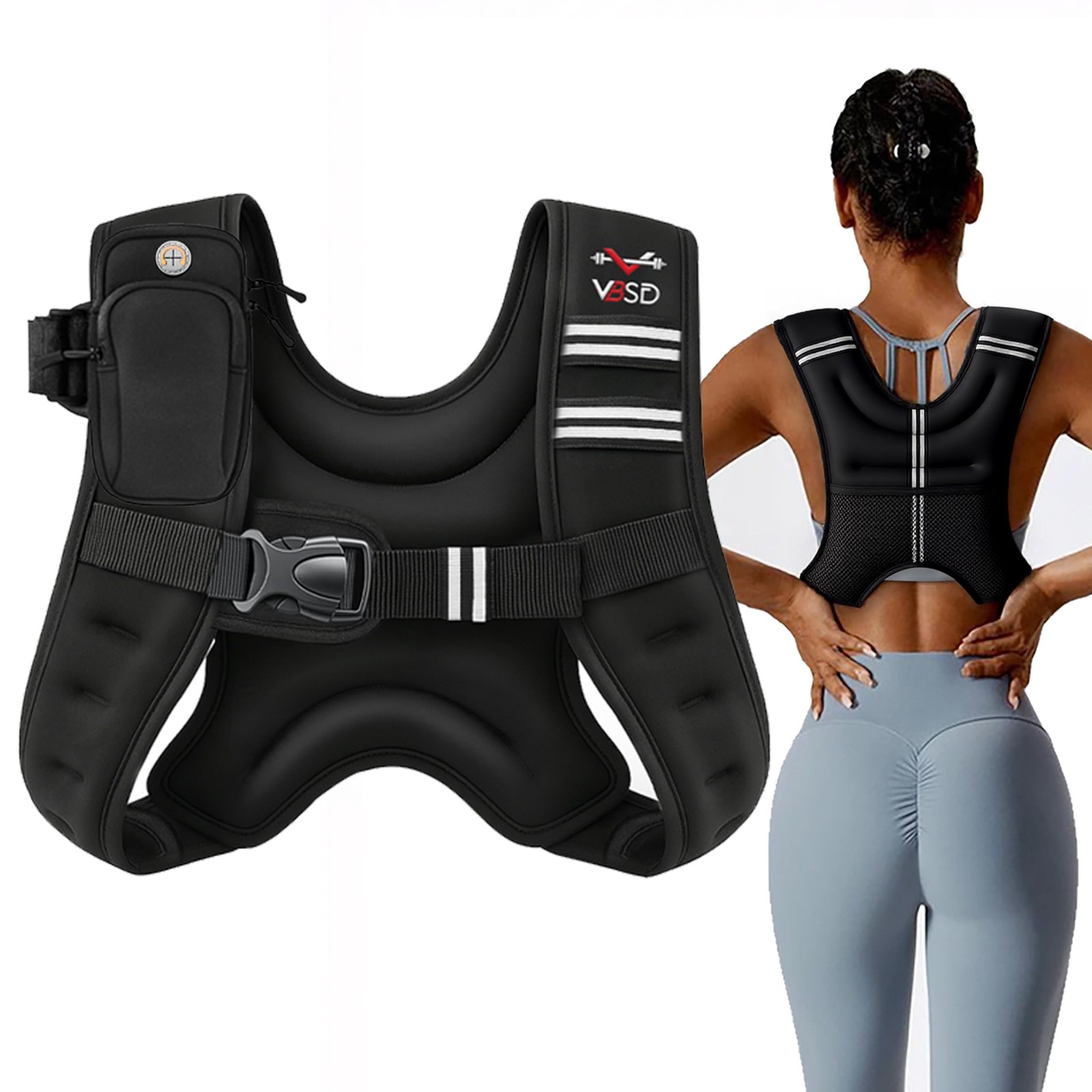 VBSD Weighted Vest Woman 6lb/8lb/12lb/16lb/20lb/25lb/30lb Weight Vest for Wom...