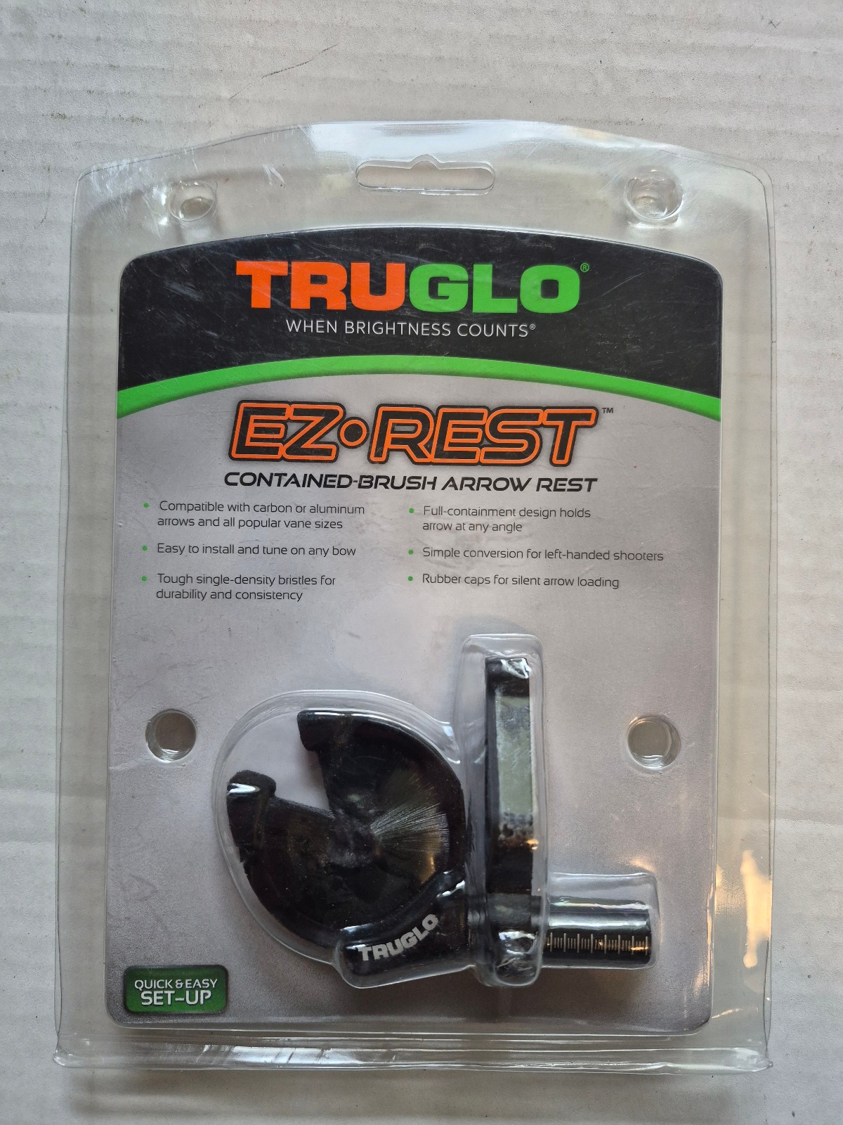 TruGlo EZ-Rest Contained Brush Arrow Rest Archery Bow Hunting TG615B NEW