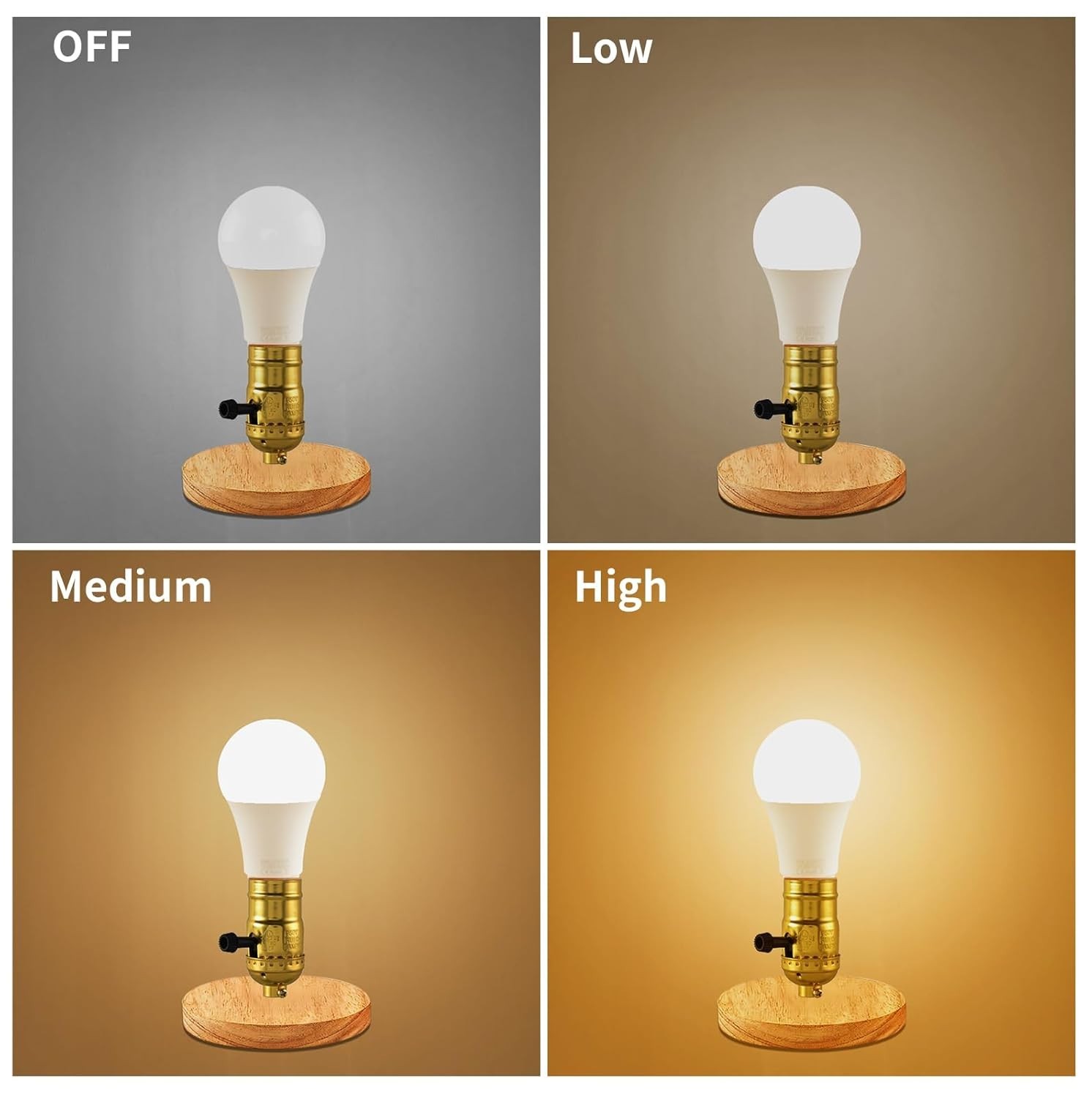 Lamp Socket Replacement, Threaded Base Light Socket DIY, 3-Way Turn Switch Knob