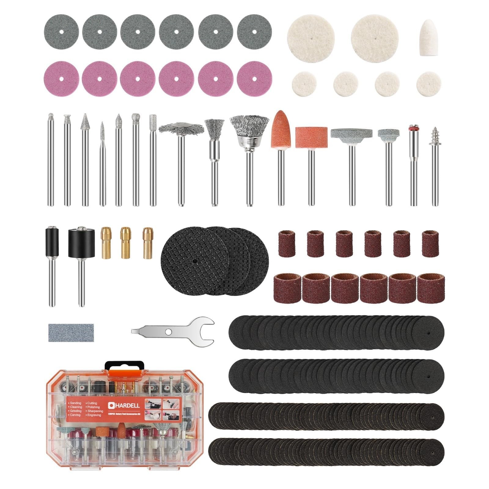 Rotary Tool Accessories, 227pcs Power Rotary Tool Accessories Kit, 1/8"(3.2mm...