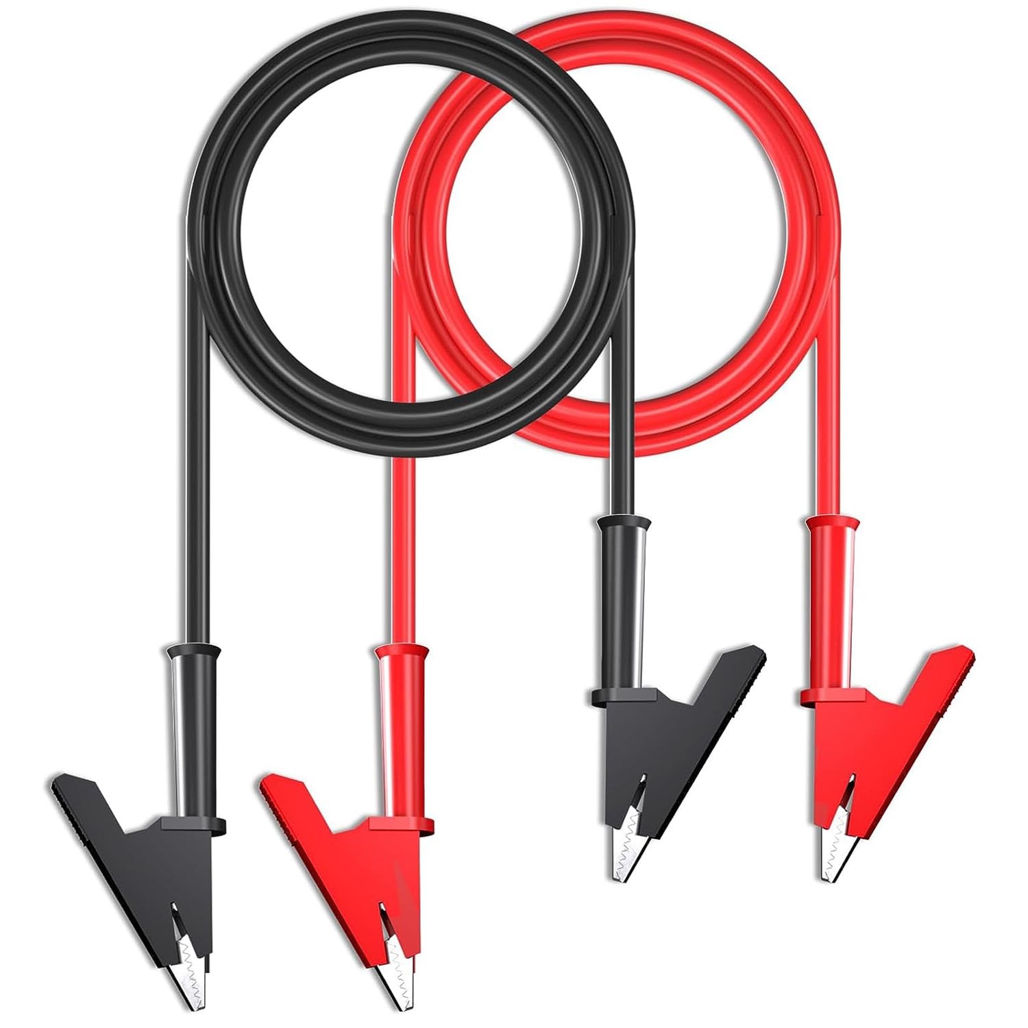 Alligator Clips Electrical Test Leads Set, 15A Jumper Wires Heavy Duty with P...