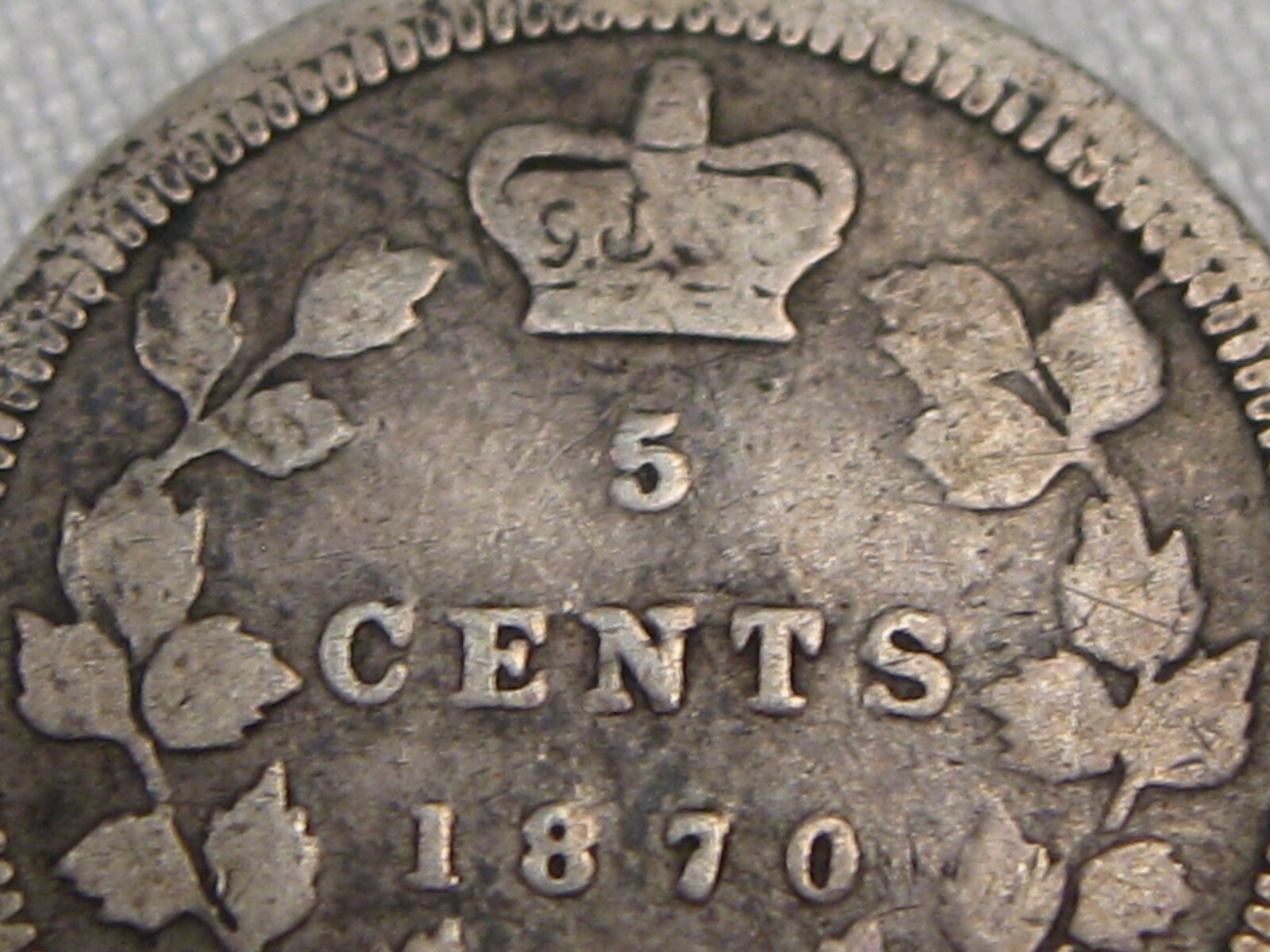 1870 Silver 5¢ Five Cent CANADA. #11