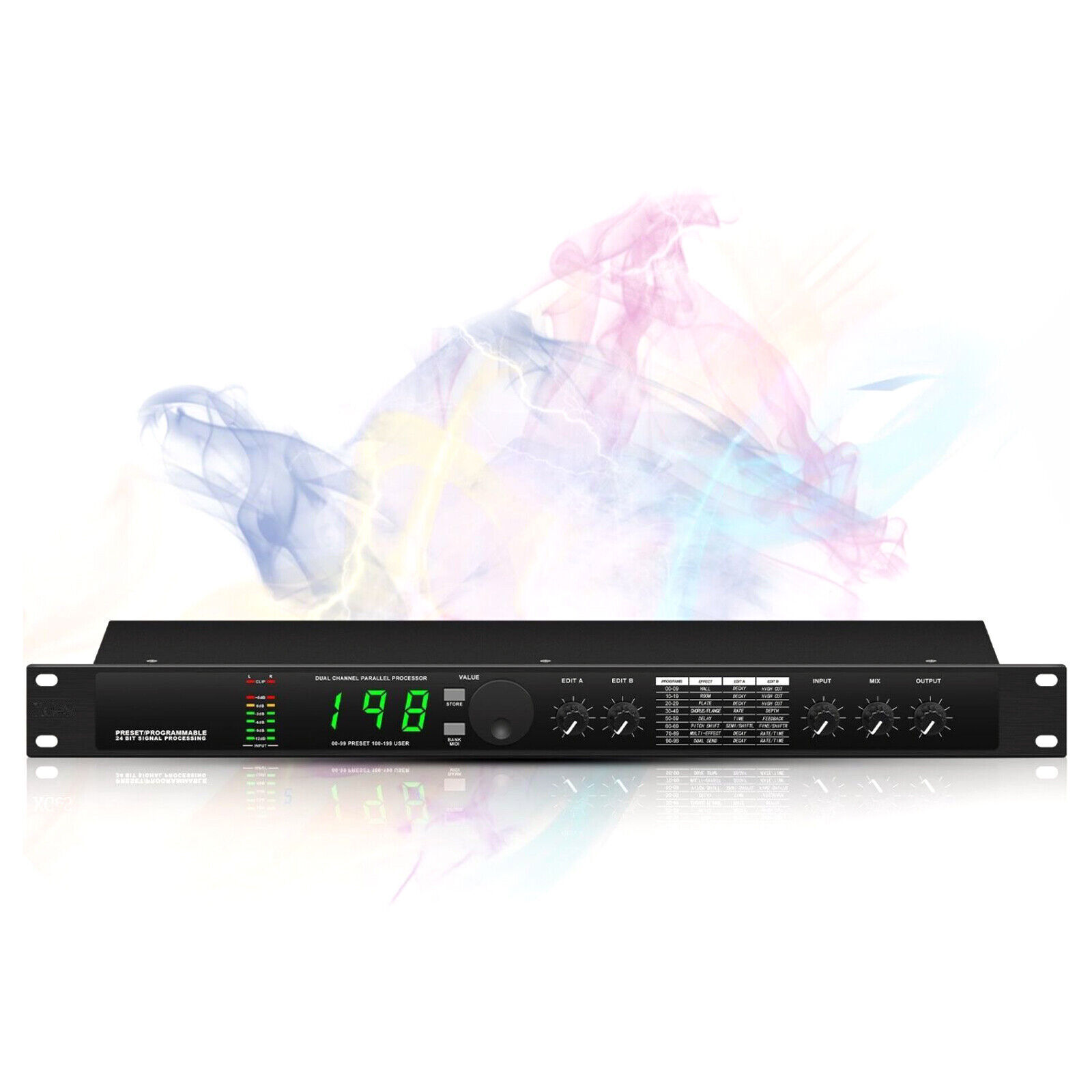 Digital Reverb Multi Effect DSP Processor Professional Audio Processor Equalize