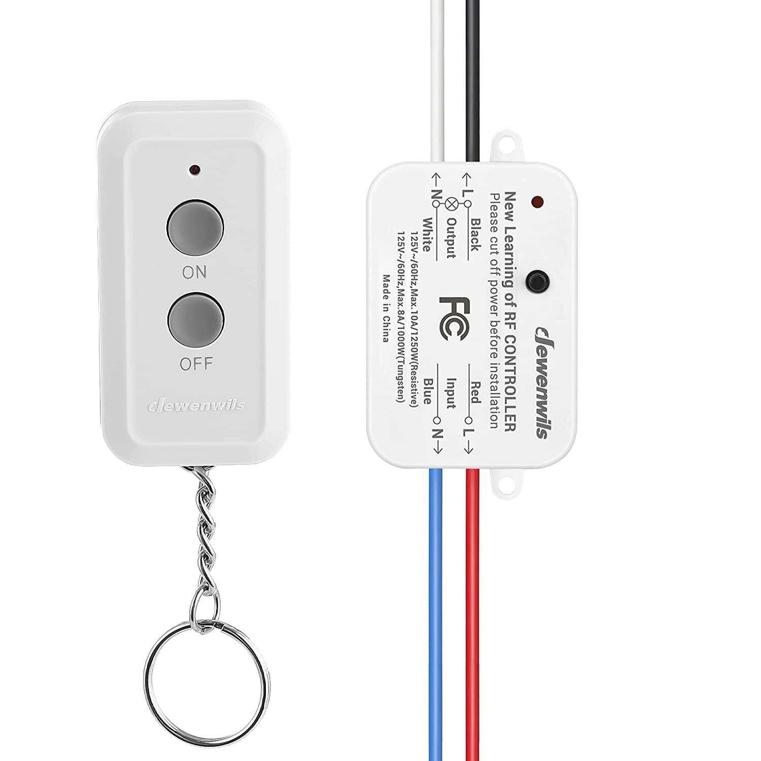 DEWENWILS Wireless Wall Light Switch and Receiver Kit 100 Ft RF Range