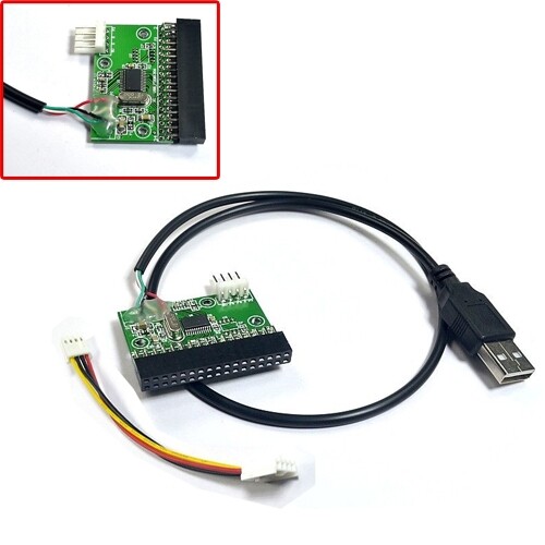 1.44MB USB Cable  3.5" 34pin Floppy Interface Driver Adapter Connector PCB Board