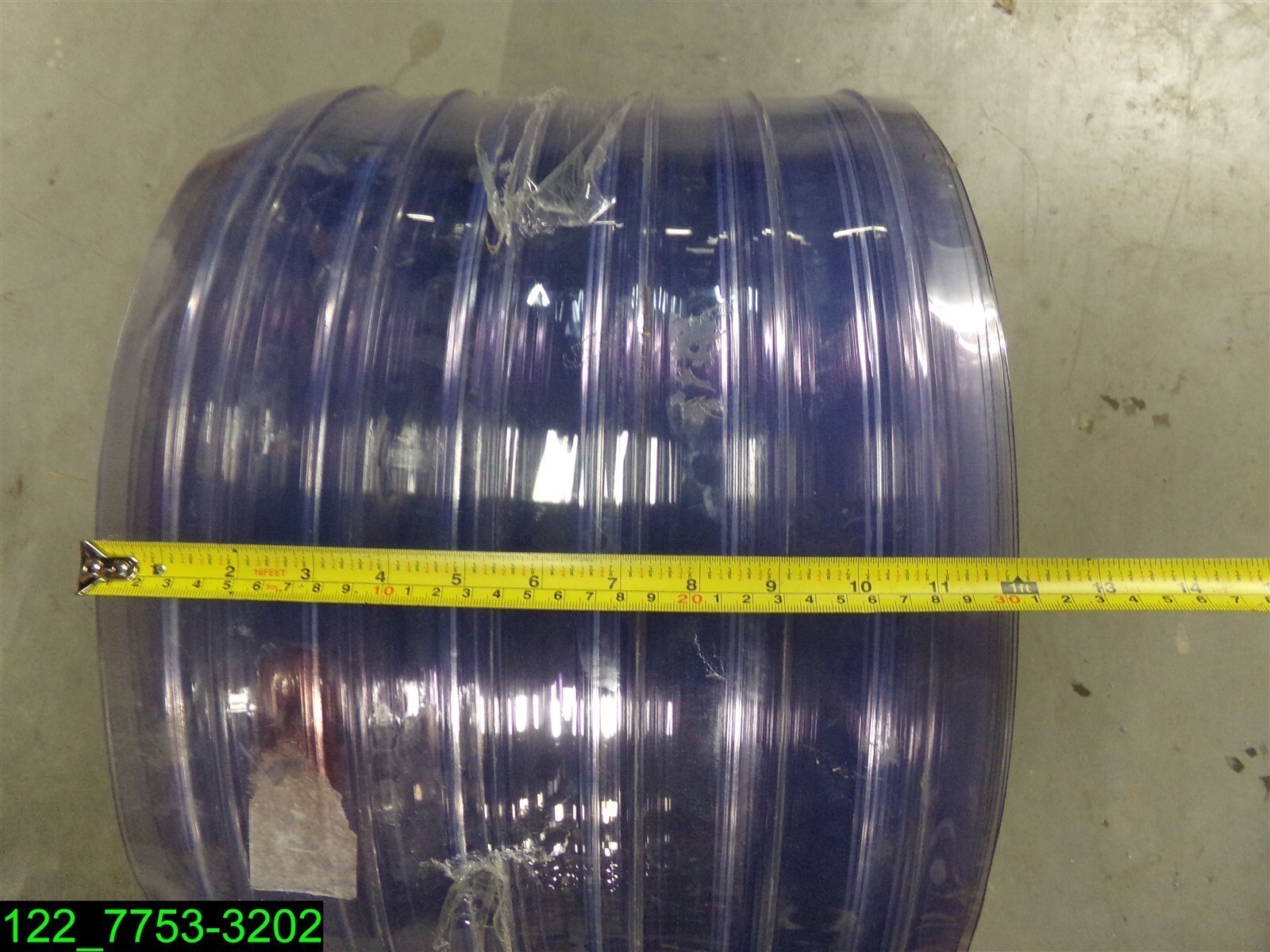 1 roll: 12" x 150' Standard Ribbed PVC Clear Strip for Door Strip Curtains