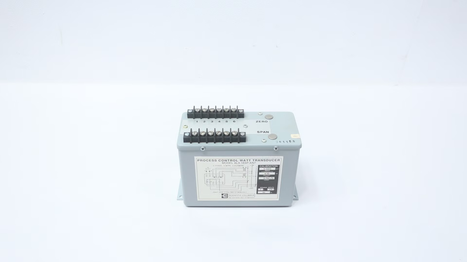 Scientific Columbus XL3-1K5P-AN7 Process Control Watt Transducer 1000w 750ohm