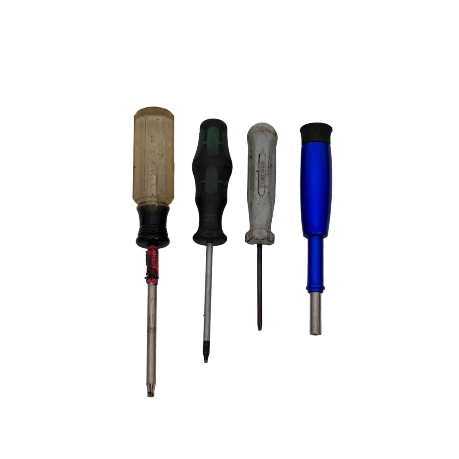 Lot of 4 Torx Screwdrivers & Nut Driver - Wera, Kobalt, SFS Swiss, & USA Torx