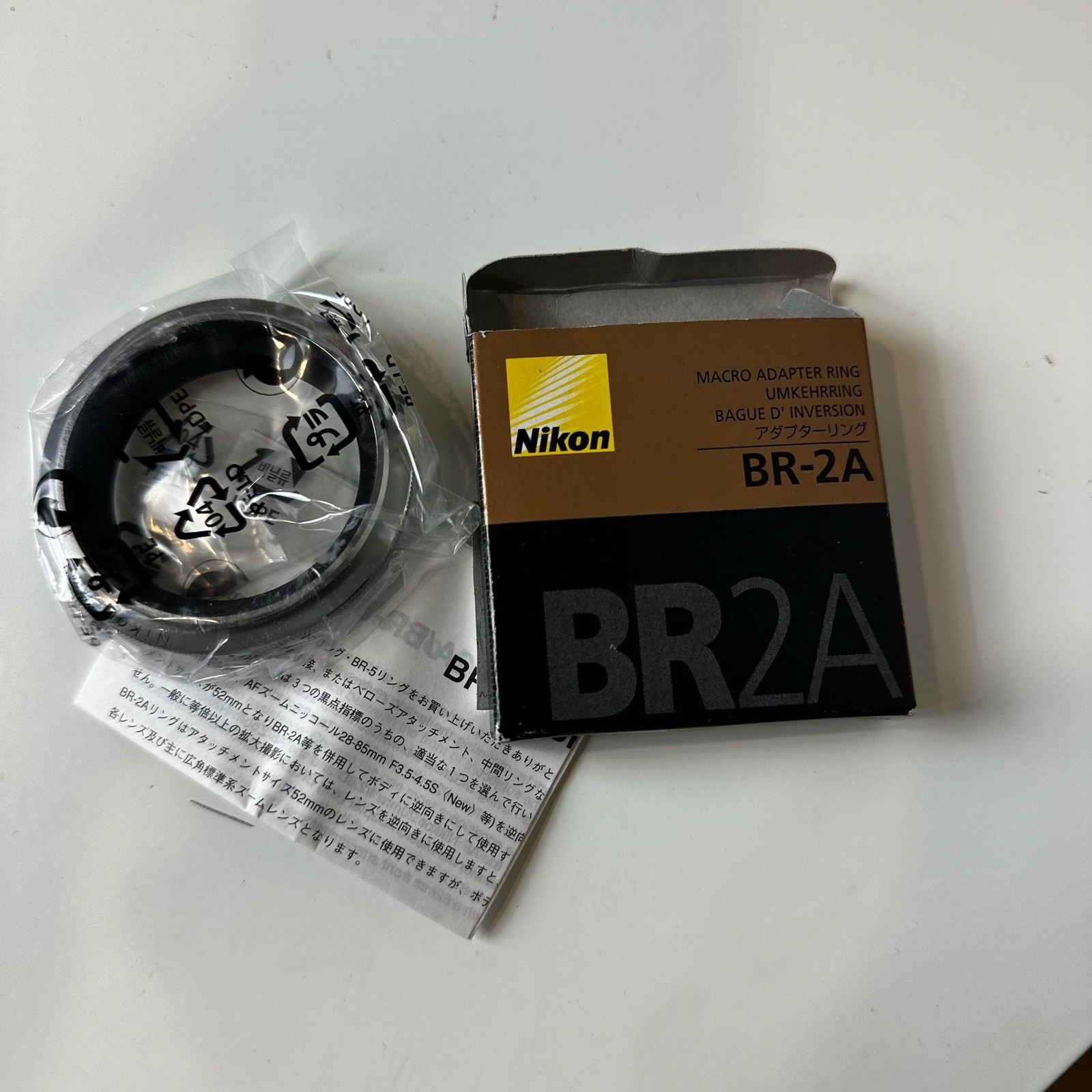 Nikon BR-2A Macro Adapter Lens Reversing Ring 52mm
