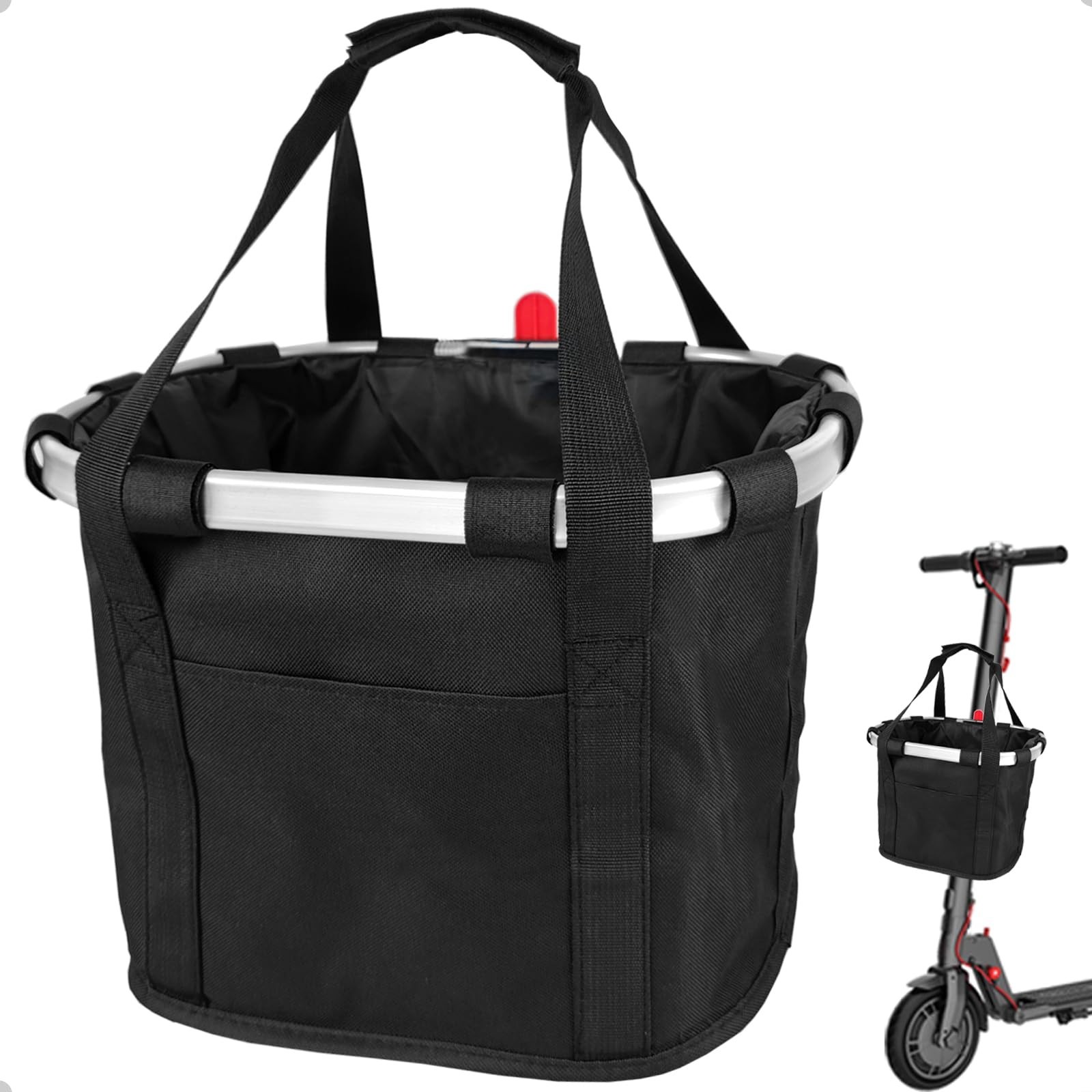 Removable Knee Scooter Basket with Handle - Quick Release Cloth Accessory, Fits