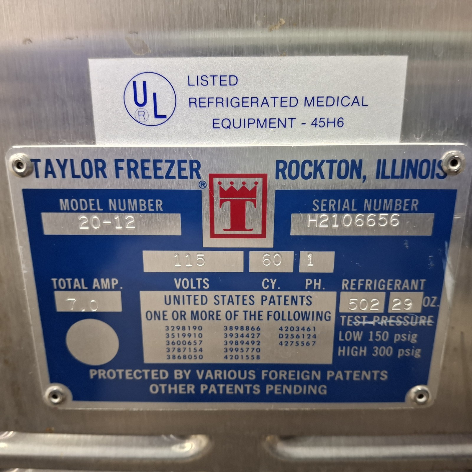 Taylor Company 20-12 Slush Machine