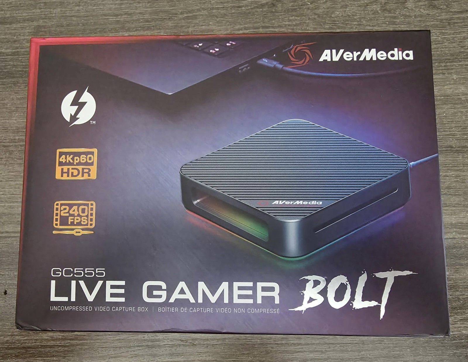 AVerMedia Live Gamer BOLT GC555 4K60 HDR Capture Card HDMI In TB3 External