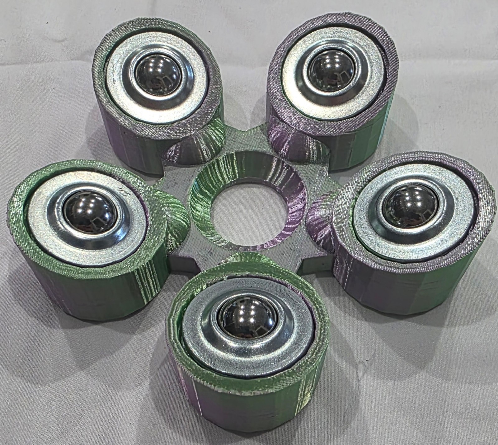 Bowling Ball Spinner Cup - Lavender and Mint