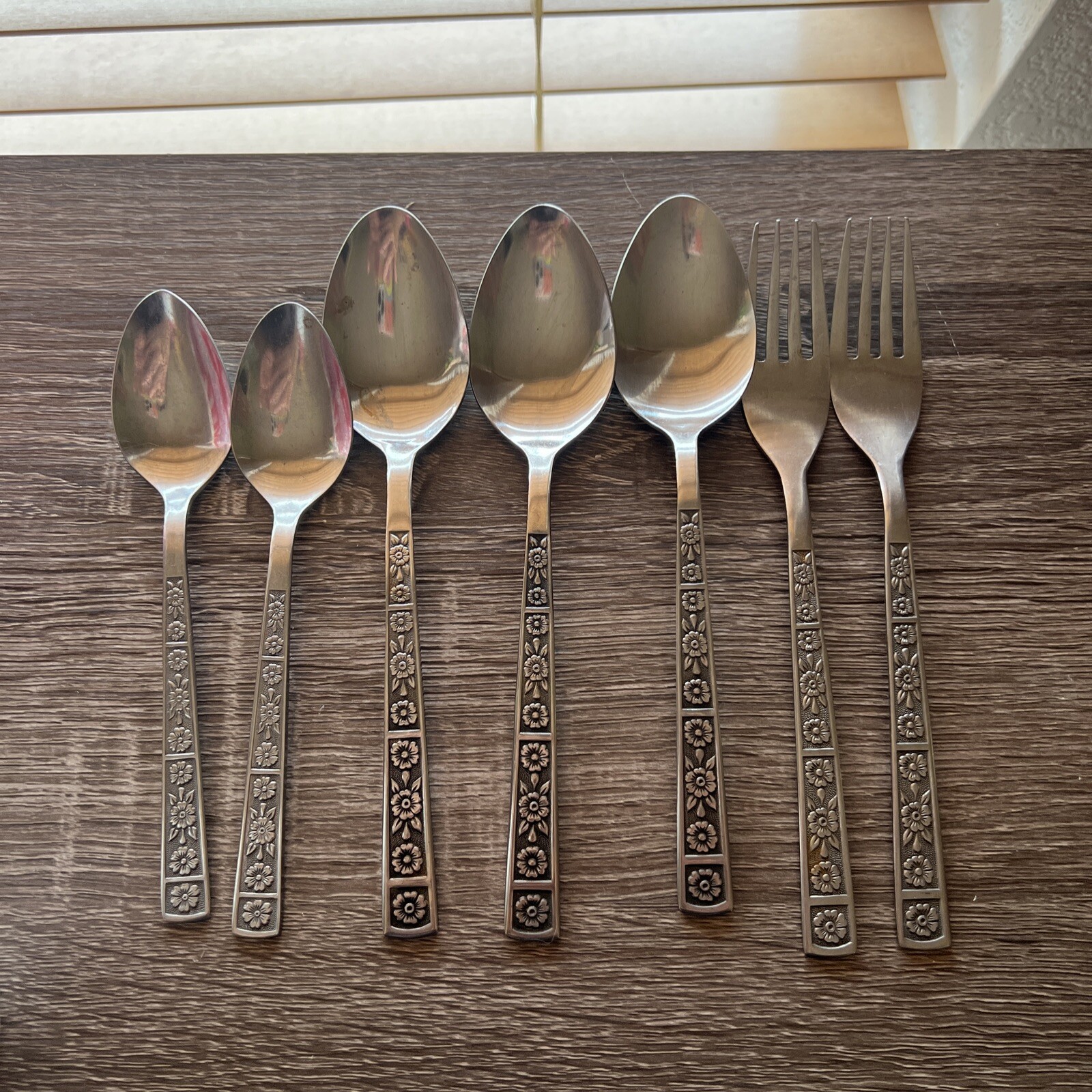 d. Imperial International Serta 3 Tablespoons 2 Teaspoon 2 Forks  Korea Floral