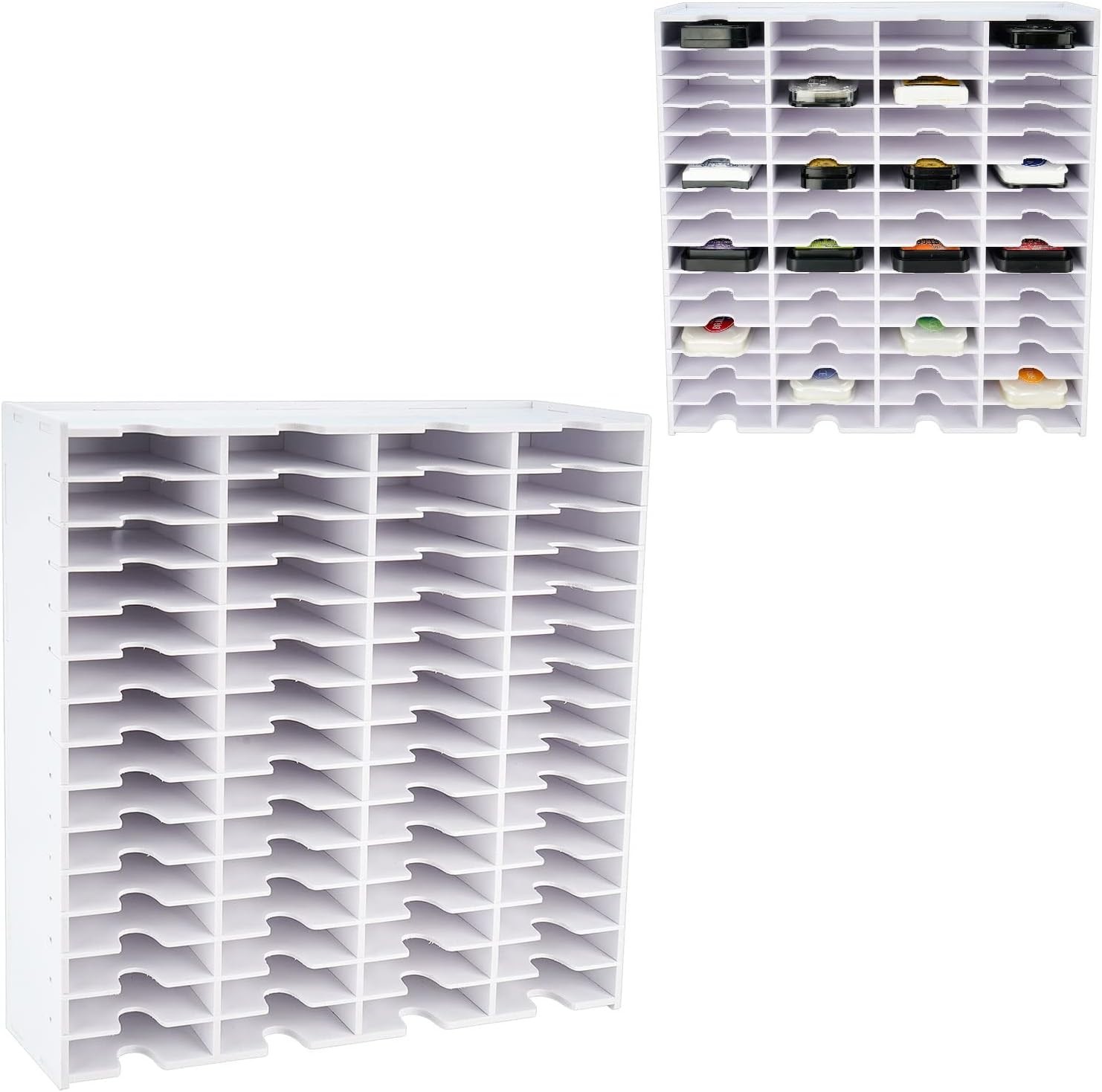 60 Slots Ink Pad Storage Holder Wall-Mounted Stamp Pad Organizer NEW (3B)