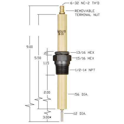 Honeywell Maxon 47232 5.875in SI W/0.375in TIP IP-19 Cut