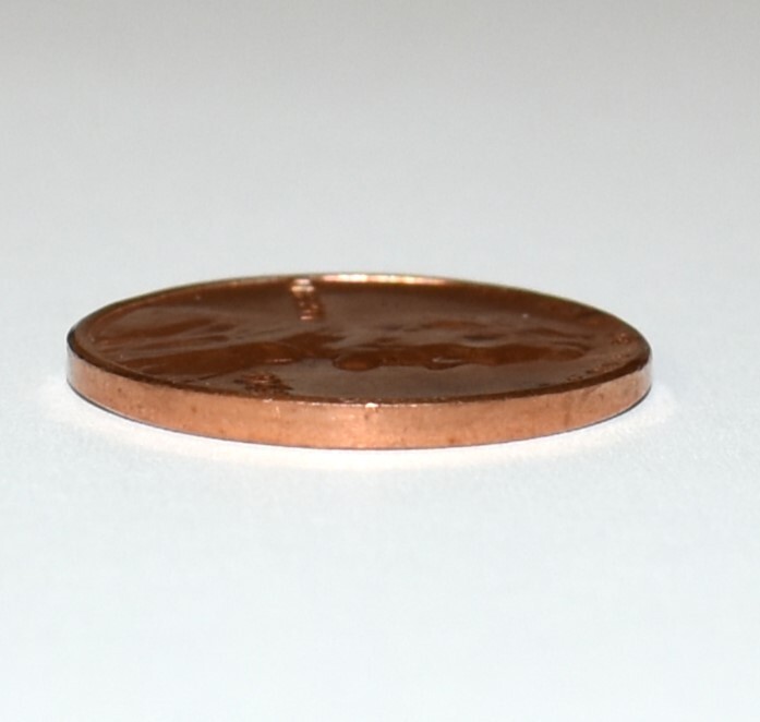 1968 Penny Error No Mint Mark P Red High Mint State Rim Collar DD Errors