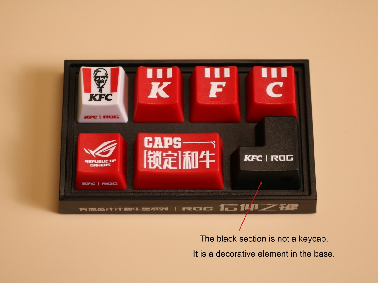 ROG x KFC PBT 5-Key Dye-Sub Keycaps