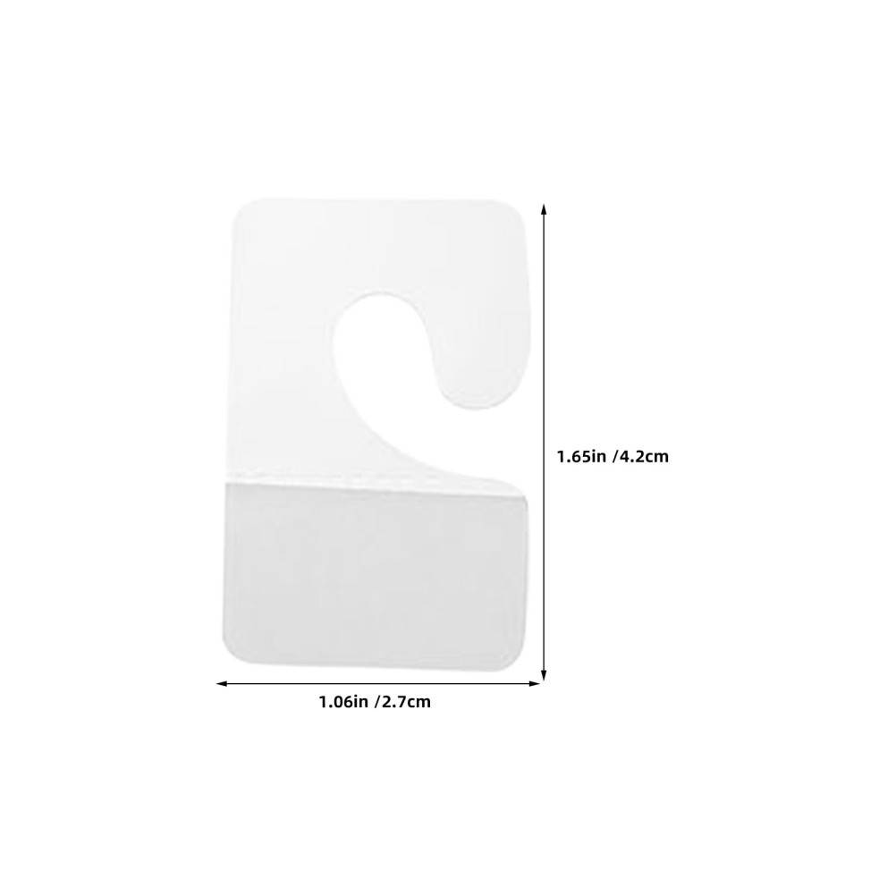 45 Pcs Plastic Adhesive Tag Clear Tabs Display Hooks for Hanging Retail
