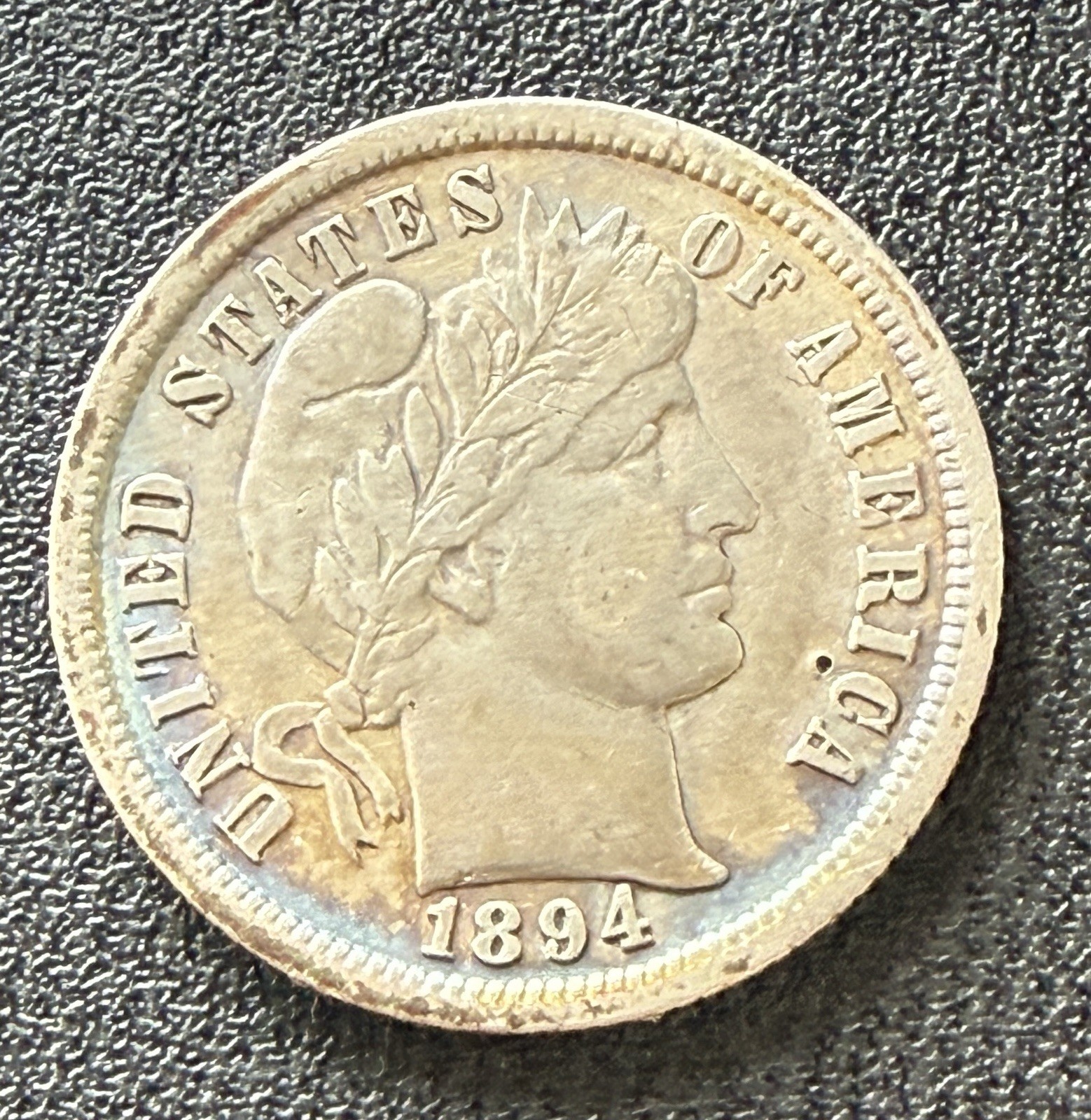 1894-O Barber Silver Dime Lightly Cleaned
